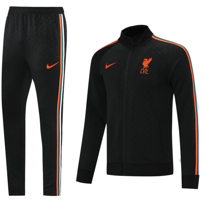 2021/22 Liverpool Black Training Kits Jacket with Pants